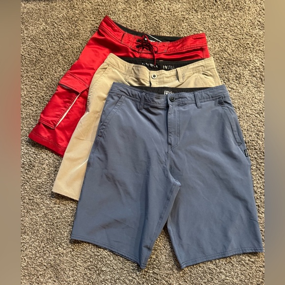 O'Neill Other - O'Neill Men's Hybrid Shorts - Vibrant Red, Classic Tan, Cool Gray Bundle